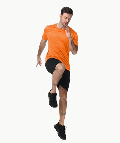 Image of 3 Pack Mens Swim Shirt Rash Guard Workout Shirts UPF 50+ Short Sleeve Fast Dry Sun Protection Lightweight Water Shirt
