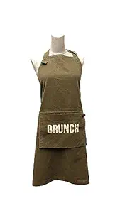 Cotton Candy - 100% Cotton Denim Apron with Front Centre Pocket / Apron for men women Free size 80 x 80 cm (AE.AP.277)- Brown