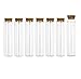 ericotry Lot de 10 flacons en Verre de 40 ML avec Bouchons en liège et flacons de réactif vides et flacons de réactif Rechargeables Anti-Fuite pour cosmétiques à thé, Herbes et pilules