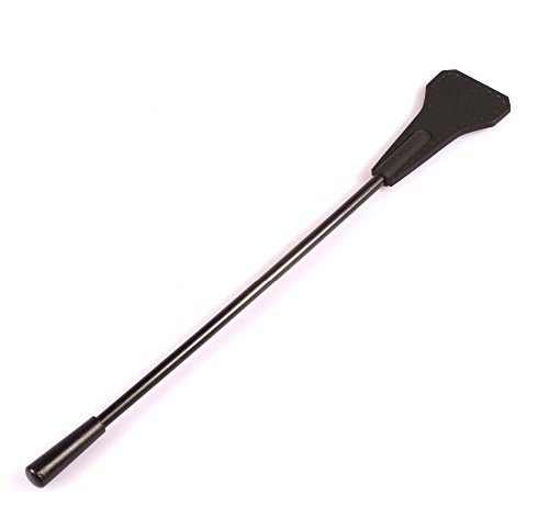 SMspade Silicone Riding Crop Horse Whip Spanking with Slapper Jump Bat (Black)