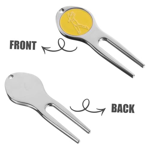 Outil de réparation de gazon de golf portable et fourche à divot verte compacte - 6
