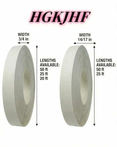 Image of HGKJHFmelamine Edging Tape. 13 /16in*25ft,pre Coated with hot melt Adhesive Flexible Veneer Edge Edging, Used for Cabinet and Furniture Maintenance (No 1- White, 1.81cm*6m)
