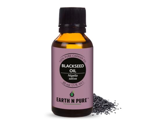 Image of Earth N Pure Black Seed (Kalonji Oil) | 100% Pure & Natural | Cold Pressed Nigella Sativa Oil | Hair, Scalp, Skin & Beard Care | Vegan & Cruelty-Free | 30ml