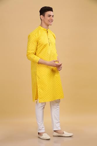 Image of BE ACTIVE Cotton Kurta for Men | Traditional and Stylish Design | Indian Kurta | Full Sleeve Kurta