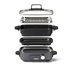 Cuisinart Cooking, 5 in 1 multicooker, grill, fry, steam, simmer and cook, non-stick, midnight gray, GRMC3E