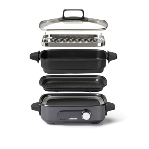 Cuisinart STM1000E Professional Glass Steamer, stoomkoker, inhoud 5 liter, 1800W, roestvrij staal