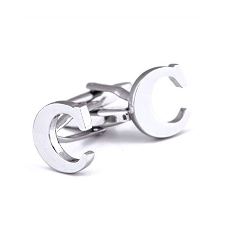 Manicotos para Hombre KnBoB Letra C Plateados miniatura 1