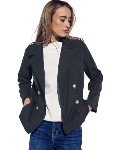 STREET ONE Damen A202057 Trenchcoat, Gravity Blue, 38