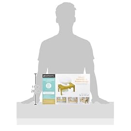 Squatty Potty Tao Bamboo Adjustable Toilet Stool, 7 & 9 Height, Bathroom Stool for Kids and Adults, Brow