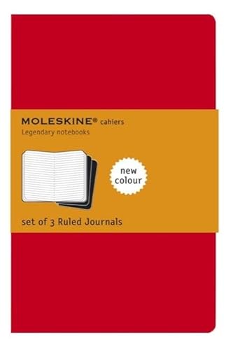 Journal Moleskine Cahier, doublé, rouge, 3 pièces Cover