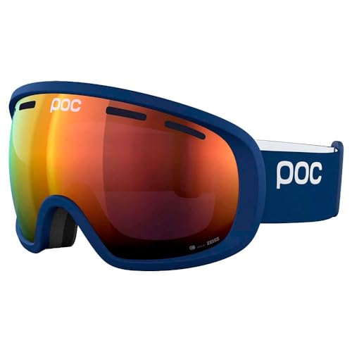POC, Fovea Clarity Goggles for Skiing and Snowboarding, Lead Blue/Spektris Orange, One Size