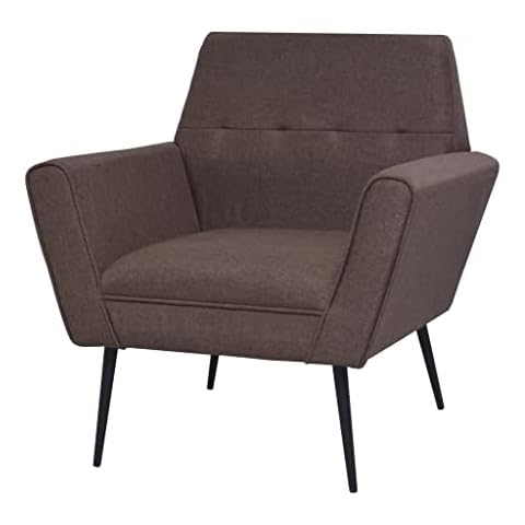 vidaXL Sillón Tela Marrón Cover