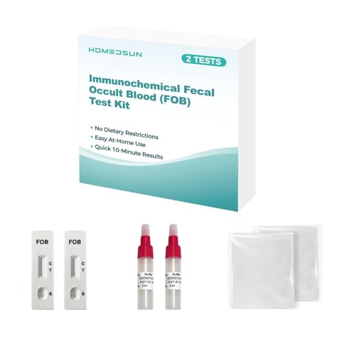 HOMEDSUN 2-Pack Immunochemical Fecal Occult Blood iFOB Home Test Kit