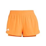 adidas Women’s Tennis Climacool 2IN1 Match Shorts, Pure Orange, M