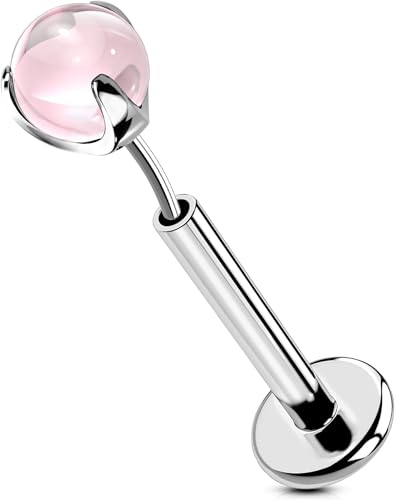 OUFER Helix Earring 16G Titanium Threadless Labret Piercing Jewellery Push in Lip Stud Lip Piercing Jewellery Conch Tragus Bar