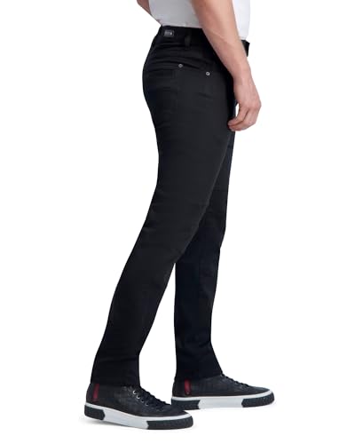 Karl Lagerfeld Paris Men's Solid Soft Stretchy Modal Moto Pant3