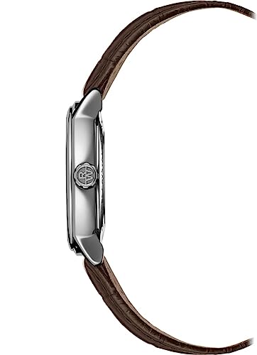 RAYMOND WEIL Maestro Men's Automatic Watch, Green Dial, Indexes, Small Seconds, Stainless Steel Case, Genuine Brown Leather Strap, 39.5mm (Model: 2238-STC-52001)2