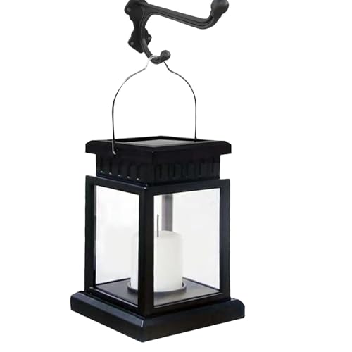 Farol solar para exteriores, faroles solares impermeables para mesa, lámpara colgante de jardín, luces de vela para decoración de fiestas