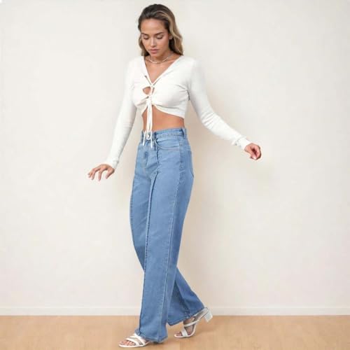 Image of KOTTY Women High Rise Straight Jeans
