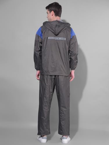 Image of Dollar Rainguard Men's Reversible Full Sleeve Solid Raincoat Set With Adjustable Hood and Pocket