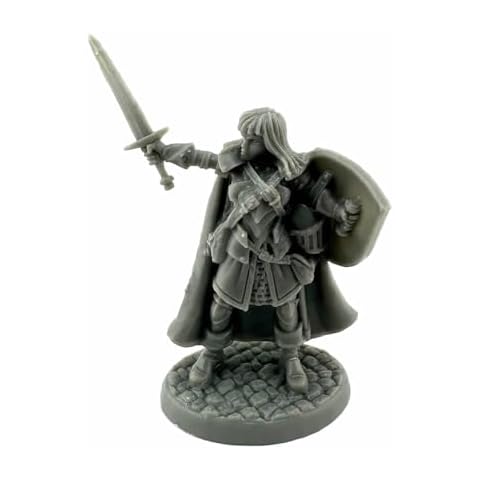 Reaper Bones Black: Caerindra Thistlemoor, Female Fighter (2024 Version) 25mm RPG Miniature Cover