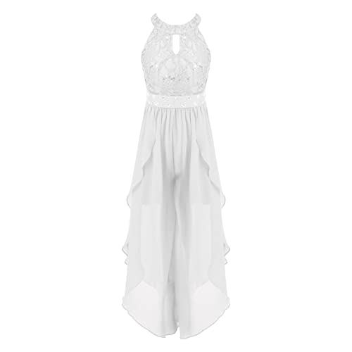 Agoky Mädchen Festlich Chiffon Jumpsuit Sommer Spitzen Hosenanzug...