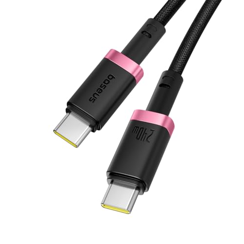 Image of Baseus Dura Fast Charging Data Cable USB-C to USB-C 240W 1m Red Black
