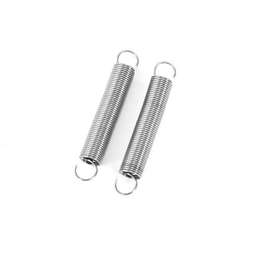 Produktbild von GUNGY 10x Zugfeder Mit Haken – 0,8x8x35 Mm, Edelstahl 304, 90° Haken, Max. 1,3 Kg Zugkraft