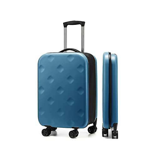 CARTBAE 1 Pce Portable Foldable Suitcase Rugged and Durable Travel Luggage with Password Lock Travel Business Light Trolley Case,20 In, Dark Blue, S, Fashion