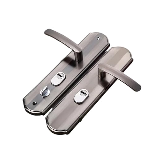 Genérico Manilla De Puerta Aleación Aluminio, Panel Cerradura Universal, Herrajes Domésticos, Seguridad Reforzada (par)