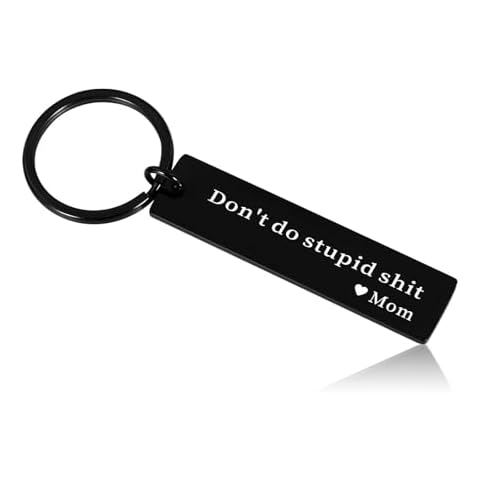Klemktrn Don’t Do Stupid Shit Gift, Stocking Stuffers for Teen Girls 16-18 Women Men Funny Keychain Gifts for Son Daughter from Mom Gag Gifts for Teens Boys Girls New Driver Birthday Gift for Teen Cover