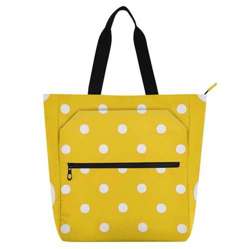 Bolsas de mano para niños y mujeres con diseño de lunares amarillos Y2K