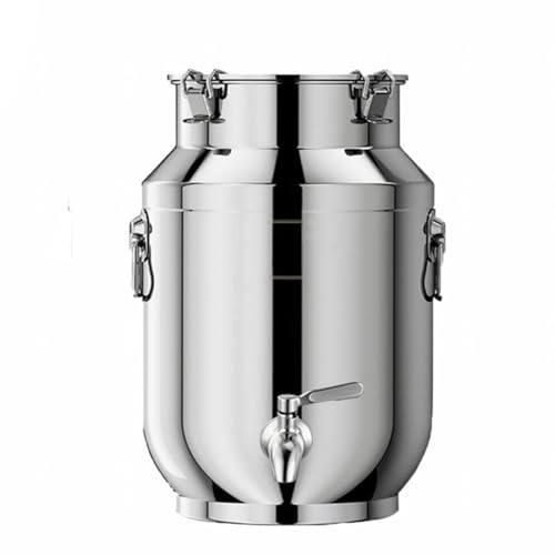 bidon INOX pour Huile d Olive 50l avec Robinet Pot a Lait INOX bidon De Transport De Lait Ferme Baratte,A-5liter