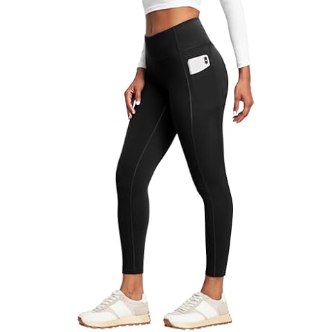 Heathyoga Leggings with Pockets for Women Tummy Control High Waist Yoga Pants with Pockets for Workout Athletic Leggings Black Cover