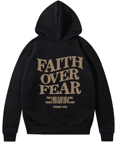 FAITH OVER FEAR 2 Piece Tracksuit Hoodie Christian Faith Religious God Man Woman Sweatshirt Suit3
