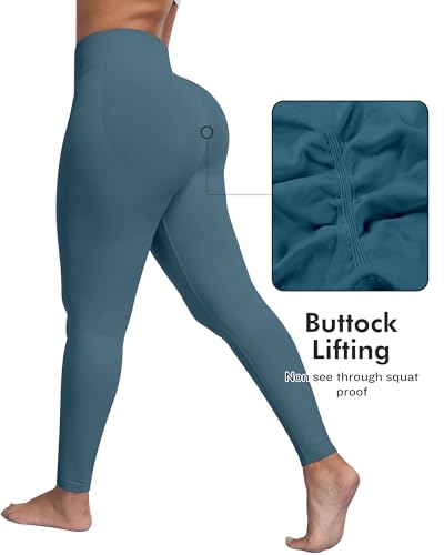 Image of ATHVOTAR Workout Gym Leggings Women, High Waisted Seamless Butt Lifting Scrunch Butt Sports Leggings