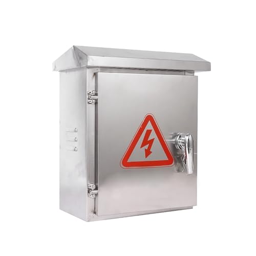 Caja eléctrica for exteriores, diseño impermeable, carcasa de acero inoxidable, caja eléctrica universal con cerradura y placa de montaje.(20x16x7in/50x40x18cm)