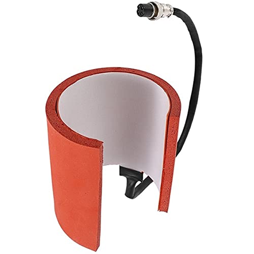 Lysee 3D Printer Parts & Accessories - 7.5-9.5CM 11OZ Silicone Sublimation Mug Wrap Printing Part for Heat Press Machine 110V Or 220V - (Color: Red White)