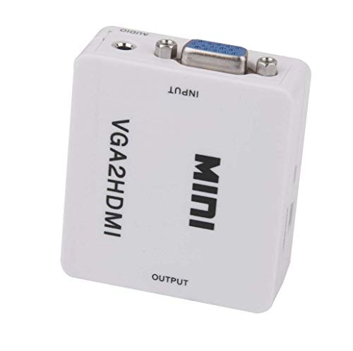 Image of ATEVON VGA to HDMI Converter Adapter (Multicolor) | Full HD 1080P VGA Male to HDMI Female with Audio & USB Power | Video Converter for Laptop, PC, Monitor, Projector, TV - Plug & Play