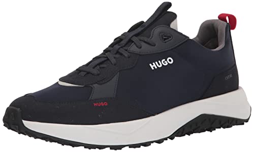 Image of HUGO Mens Running Style Mix Material Sneakers