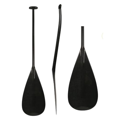 CISIMOVE OC Paddle - Eje curvado de una pieza de fibra de carbono, pala de canoa ligera para Hawái, construcción sólida con agarre de barra en T, fuerte y resistente (50 pulgadas)