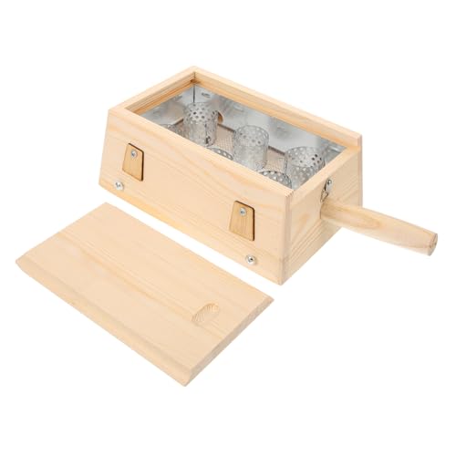 NOLITOY Wooden Moxibustion Box for Acupuncture Portable Moxibustion Kit Sticks Aromatherapy Tool