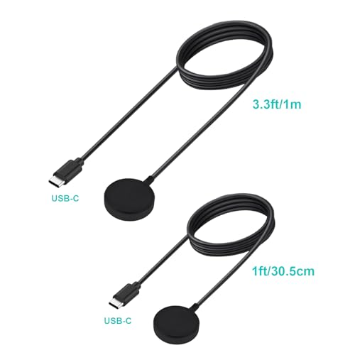 SEVENKA 2-Pack USB C Charger for Samsung Watch Charger, Galaxy Watch6/6 Classic/ 5/5 Pro/4/4 Classic/3/Active 2/1, 1m Long & 30cm Short Replacement Type C Wireless Charging Cables for Galaxy Watch - Thumbnail 7