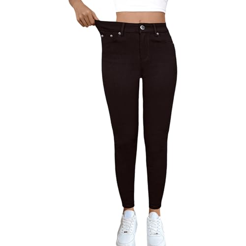 Jean skinny femme coupe ajustée finie la taille serrée avec l'élastique