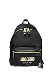 moschino couture milano t shirt  Moschino Couture Rucksack aus Nylon mit goldenem Logo, Modell Z2 A7608 8205, Schwarz