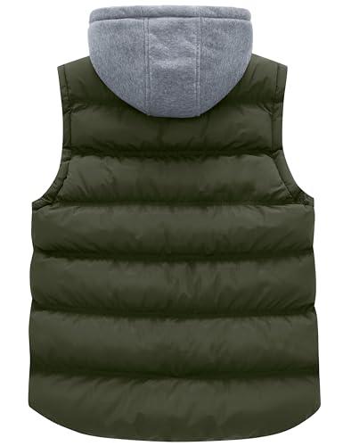 Wantdo Men's Thicken Winter Vest Water-Resistant Puffer Jacket Thicken Vest with Removable Hood2