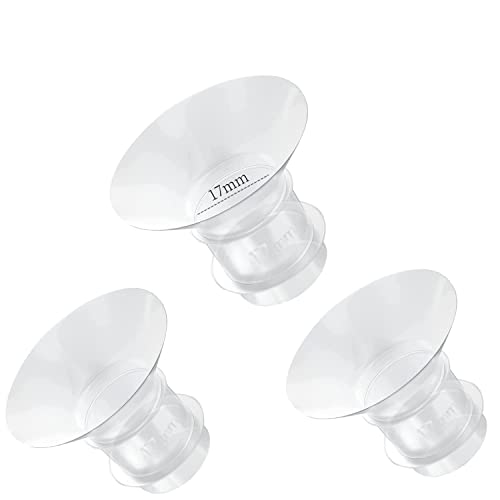 Image of Silicone Flange Insert 17mm 3pcs Wearable Breast Pump Accessories,Compatible with S9/S10/S12/S4DW,Electric Breast Pump Parts Replace (17mm)