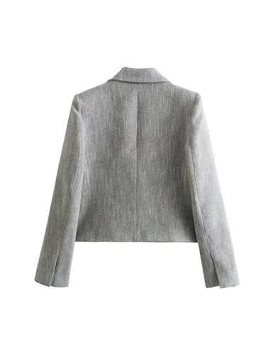 2024 Women Wide Leg Pants Sets Winter High Waist Pant Vintage Lapel Cropped Blazer Suits3