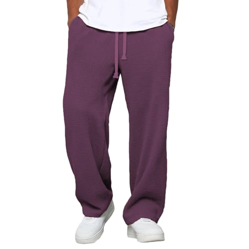 Pantalones de hombre Baggy pantalones chándal hombre Joggers pantalones deportivos con cordón y bolsillos pierna recta, cómodo y transpirable, pantalón para gimnasio, correr, vintage, pijama de casa