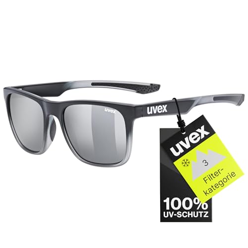 Uvex LGL 42 Sonnenbrille, black transparent/silver, one size
